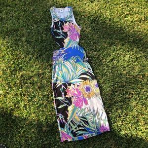 Mara Hoffman tropical floral knit maxi dress
